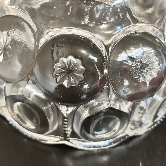 Vintage L.E. Smith Mould Weishar Glass Crystal Moon and Star Ex-Large Short Cand